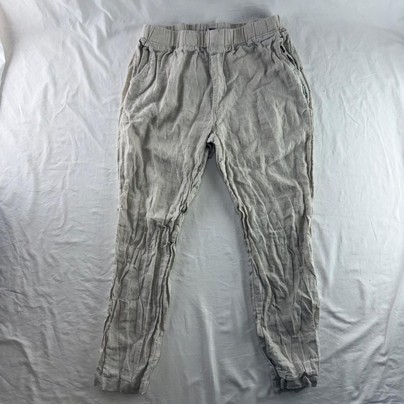 Bound Other - Bound Linen Pull On Tapered Pants Mens L Lightweight Old Money Beachy Coastal